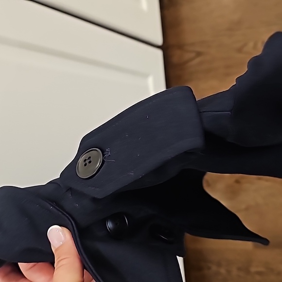 Ladies navy crop jacket - Picture 4 of 4